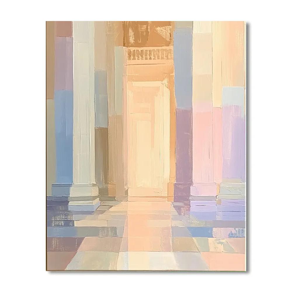 Claude Monet Inspired Rouen Cathedral Light Study In Rose Haze DIY paint by numbers
