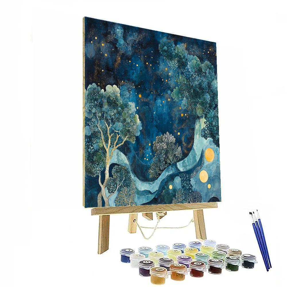 Max Ernst Inspired Nebula Of Whispering Lichen Patterns paint by numbers