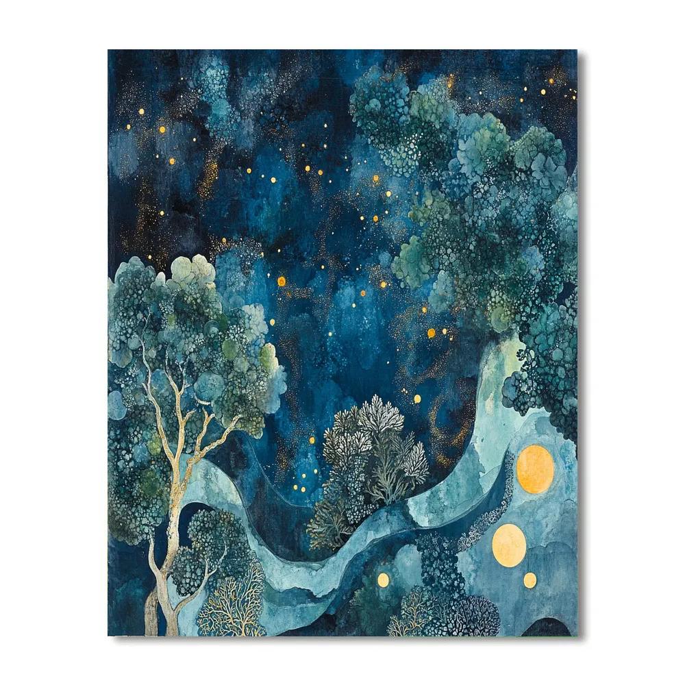 Max Ernst Inspired Nebula Of Whispering Lichen Patterns paint by numbers