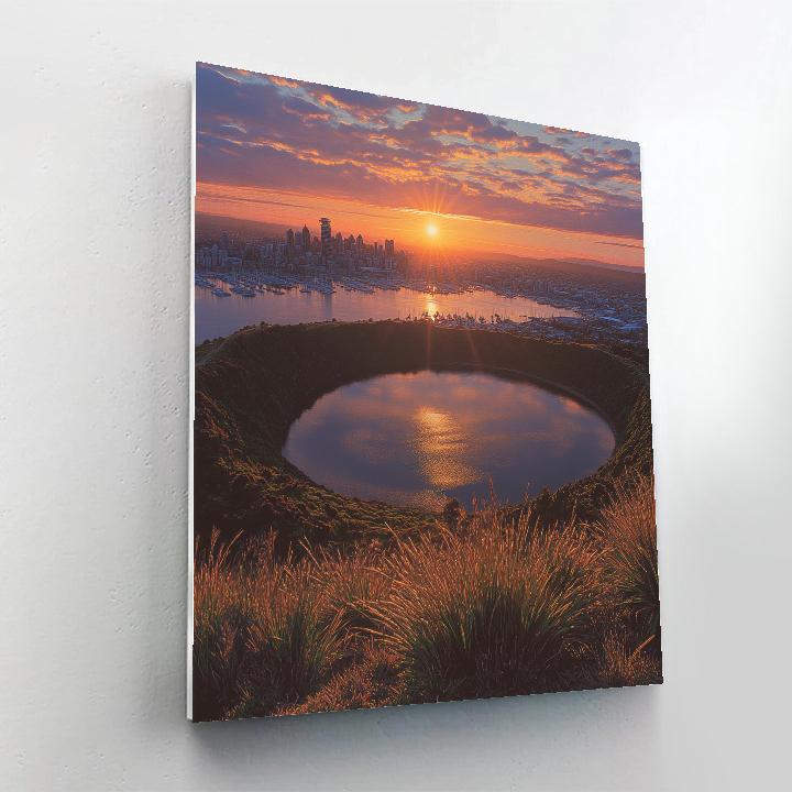 Mount Eden Summit View In Auckland New Zealand Paint by numbers art