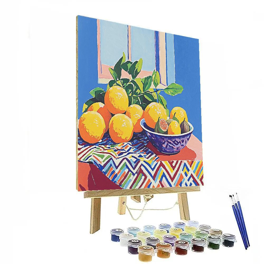 Henri Matisse Inspired Joyful Fruit Still Life painting number kit
