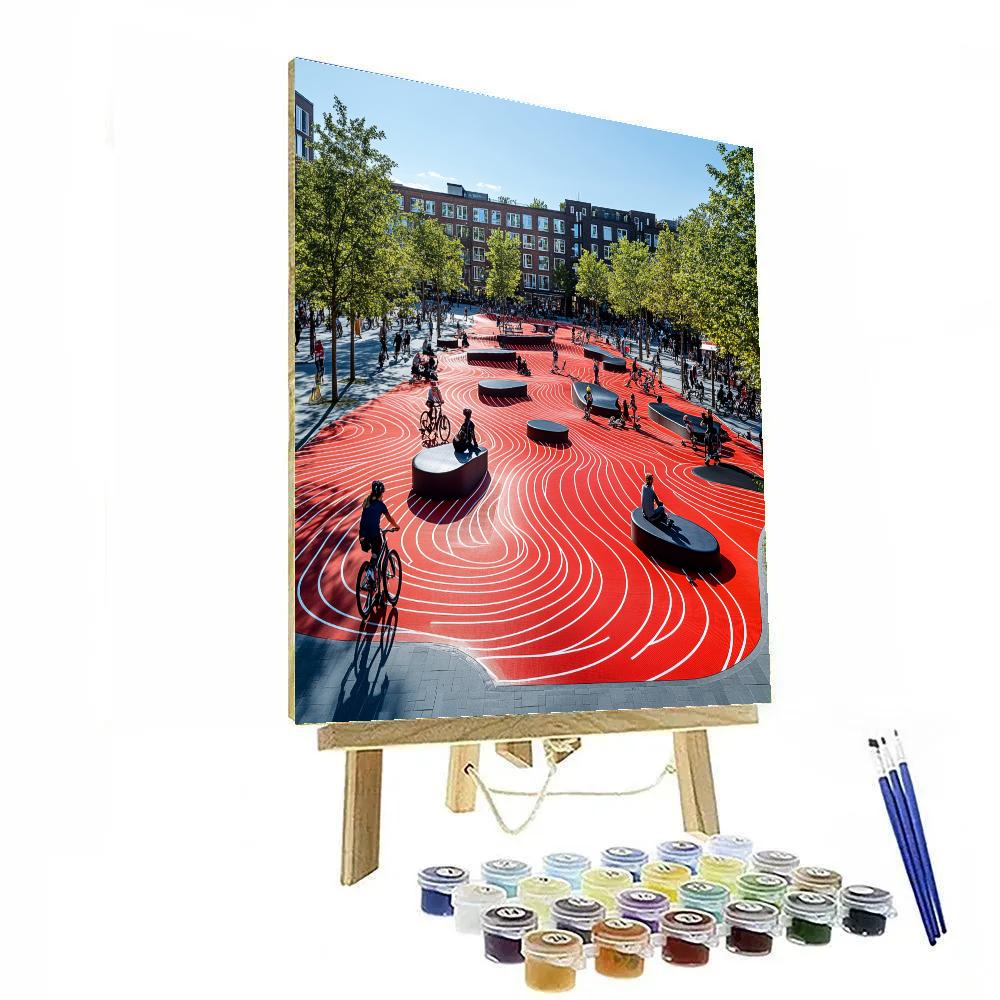 Copenhagen Superkilen Park Color Lanes In Copenhagen Denmark painting number kit