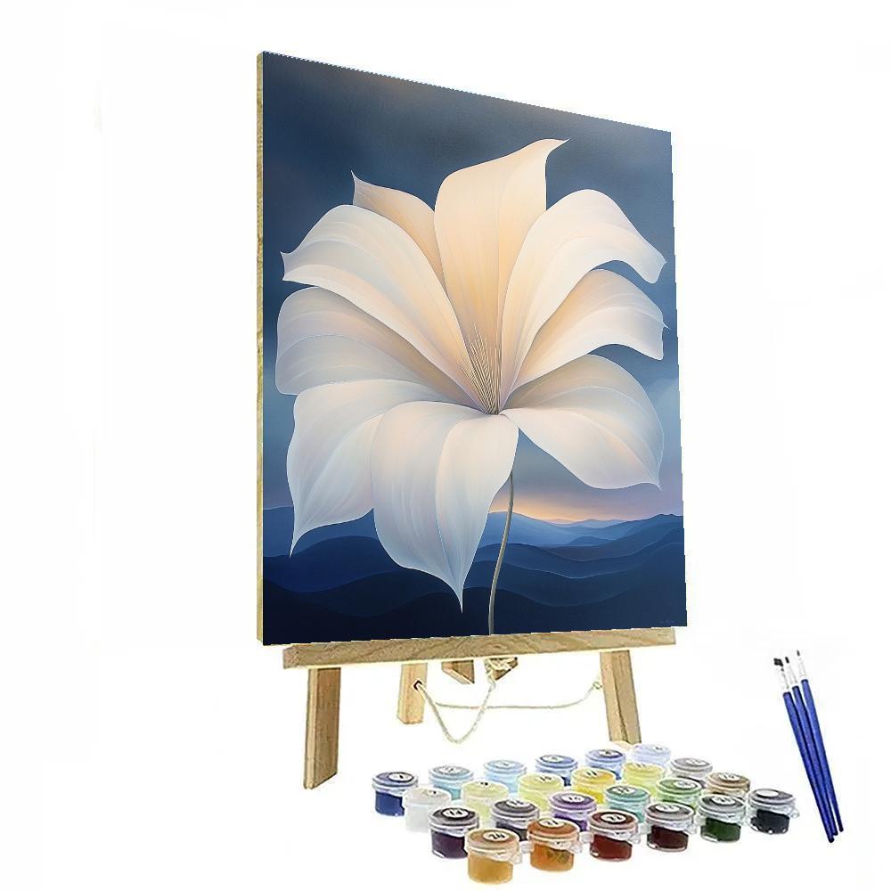 Georgia OKeeffe Inspired Eclipse Datura Bloom paint by color