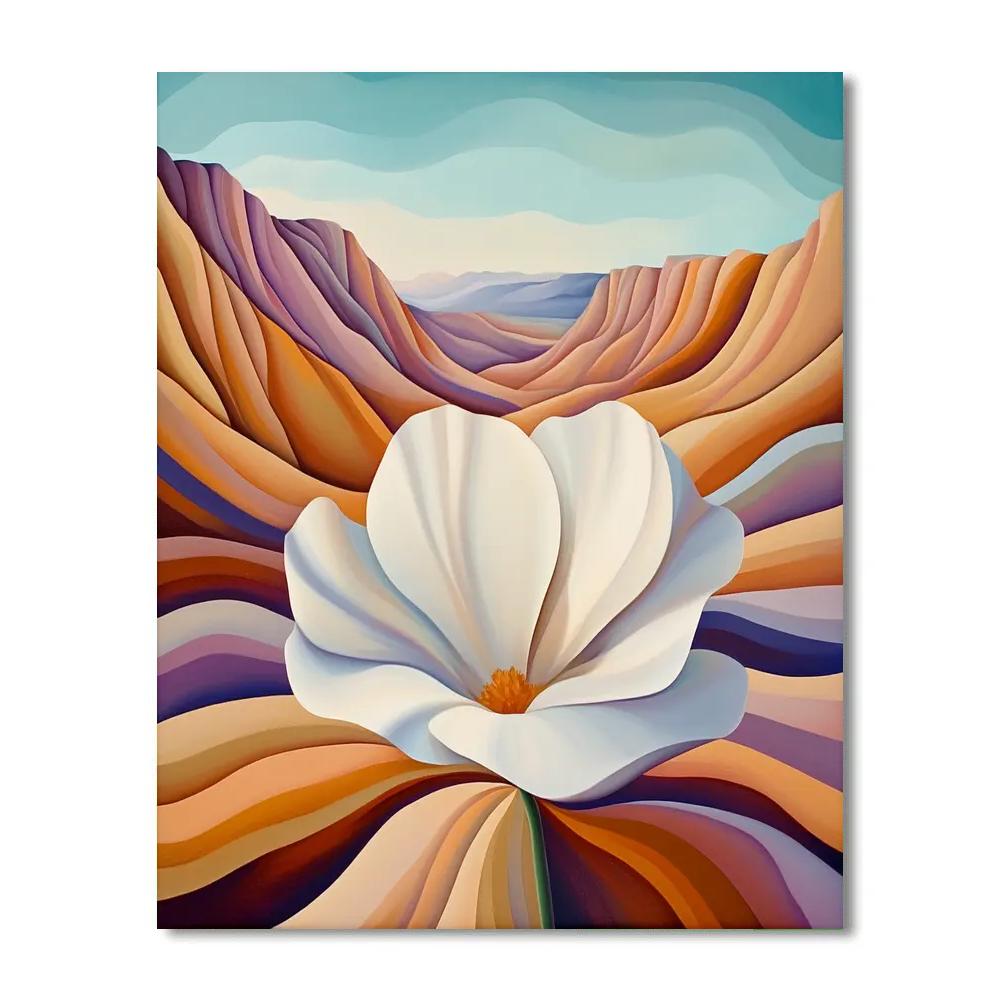Georgia OKeeffe Inspired Desert Canyon Bloom Numbered painting kits