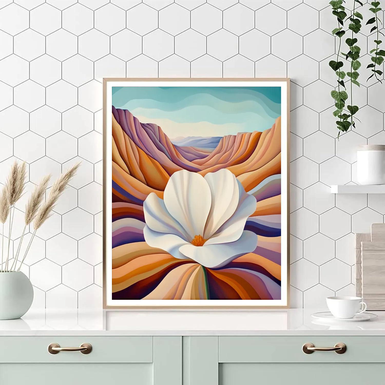 Georgia OKeeffe Inspired Desert Canyon Bloom Numbered painting kits