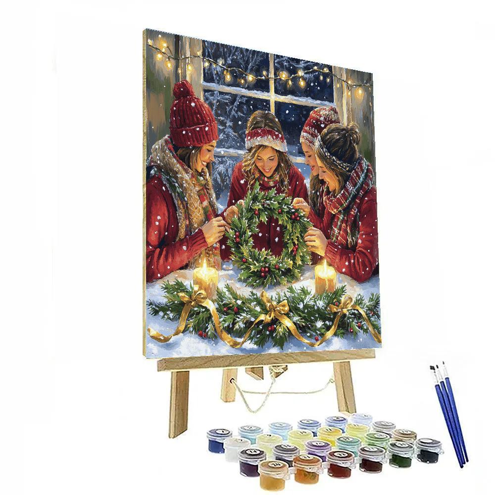 Wreathmakers At The Window Paint by numbers art