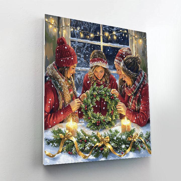 Wreathmakers At The Window Paint by numbers art