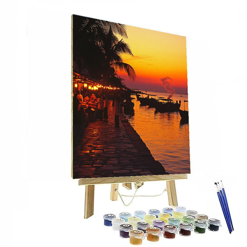 Stone Town Forodhani Gardens Waterfront In Zanzibar City Tanzania paint by numbers