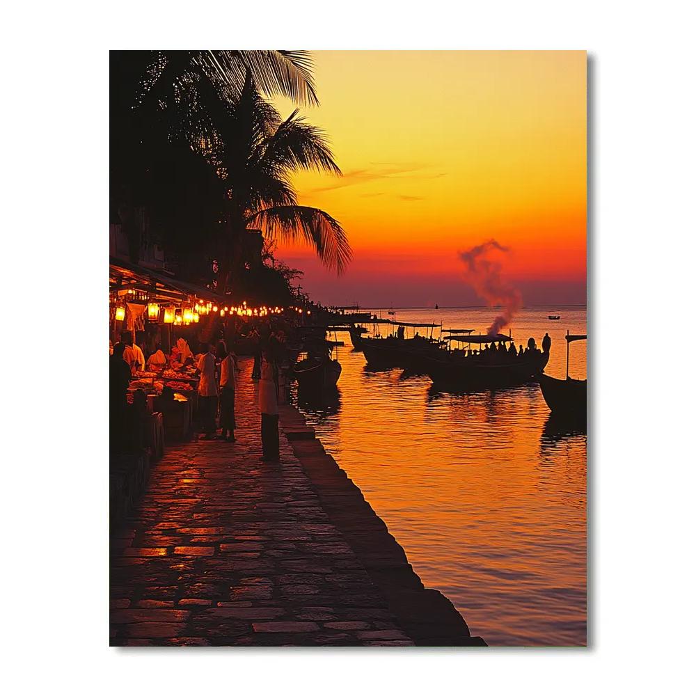 Stone Town Forodhani Gardens Waterfront In Zanzibar City Tanzania paint by numbers