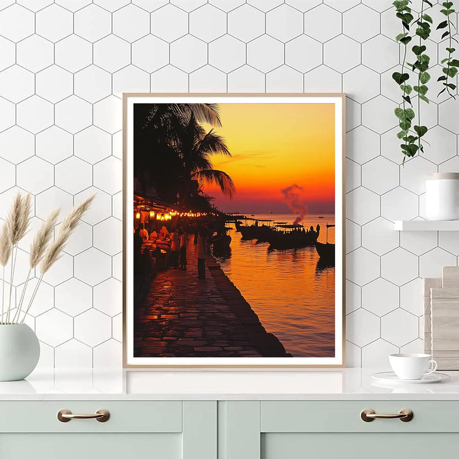 Stone Town Forodhani Gardens Waterfront In Zanzibar City Tanzania paint by numbers