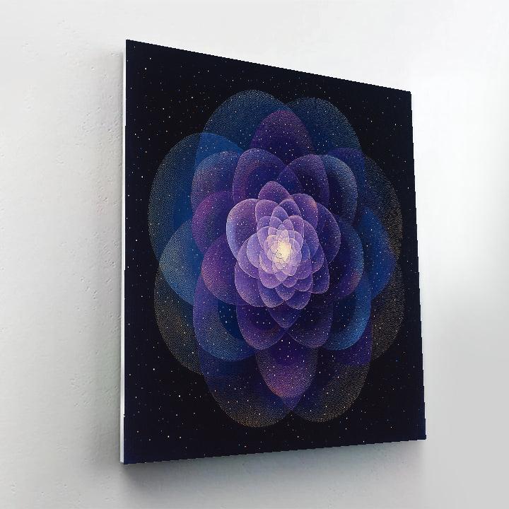 Georges Seurat Inspired Gravitational Wave Interference Bloom paint by number