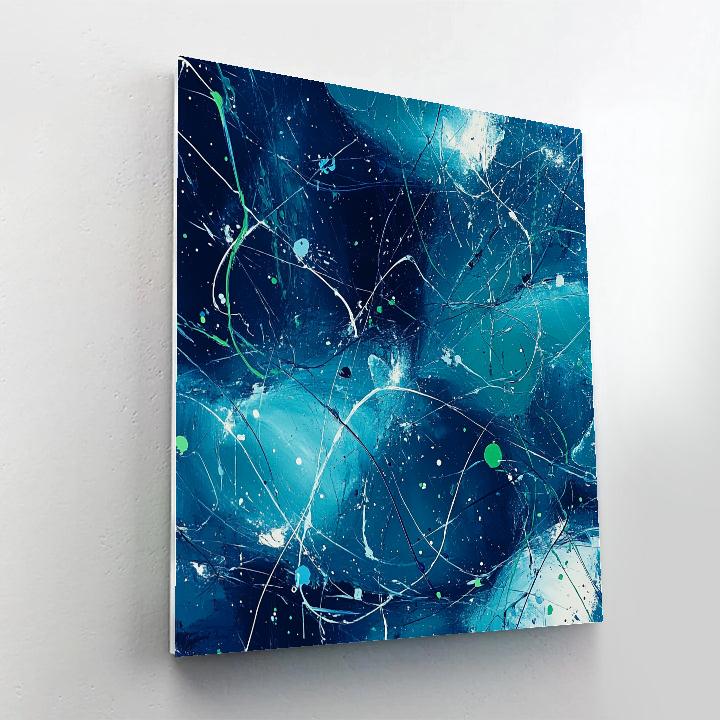 Jackson Pollock Inspired Aurora Tangle Over Polar Silence Painting by numbers kit