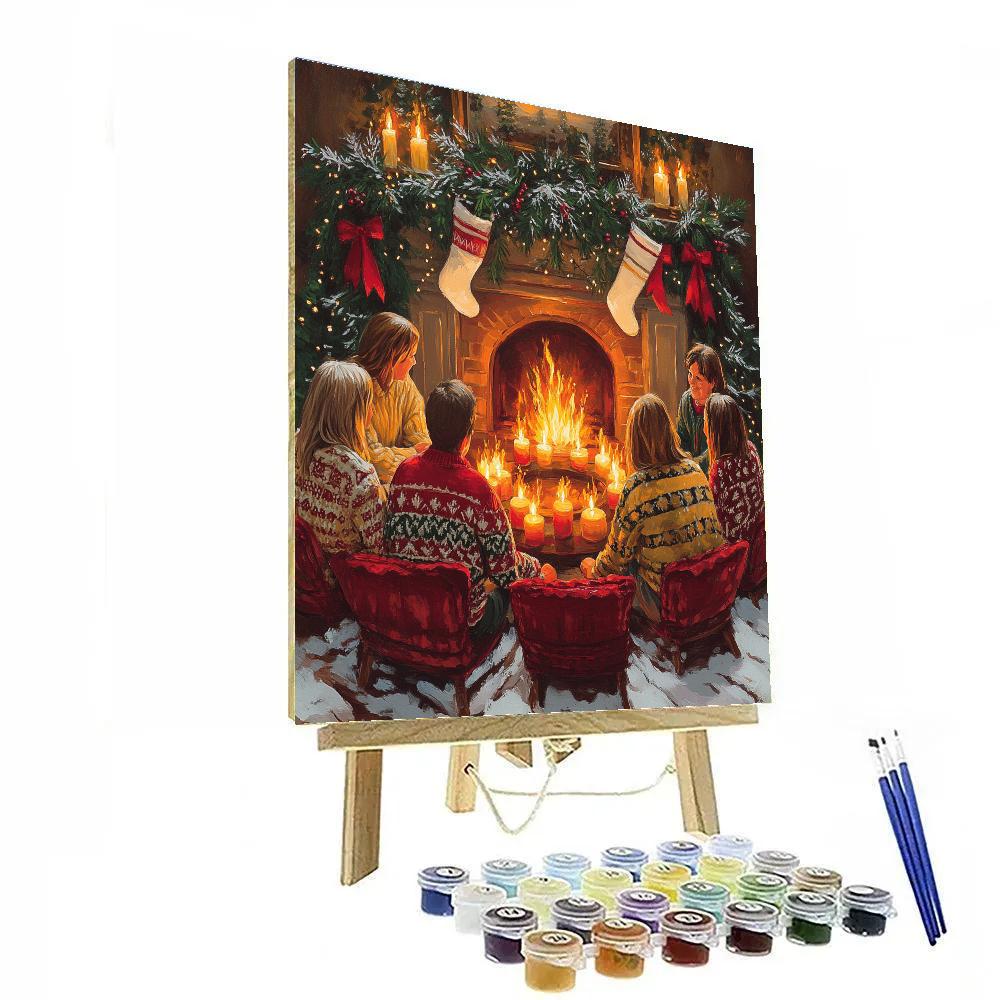 Candle Circle By The Mantle Painting by numbers kit