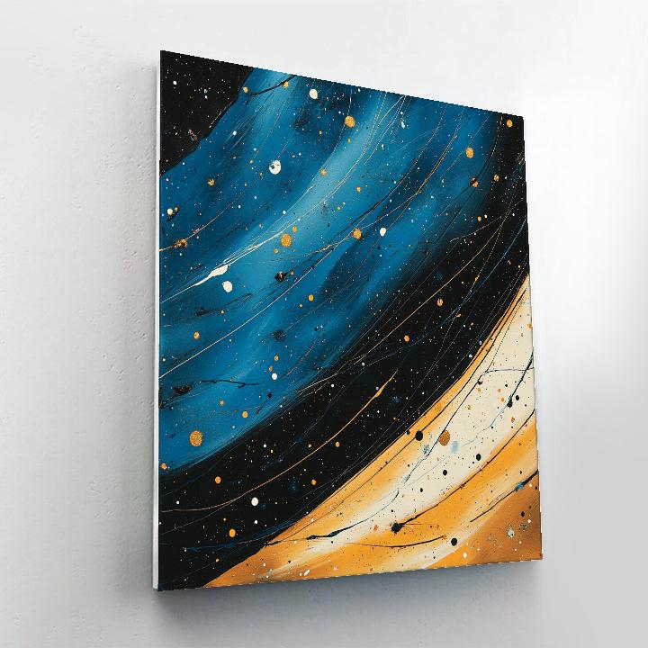 Jackson Pollock Inspired Monsoon Vortex Of Earth And Cobalt DIY paint by numbers