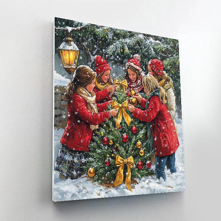 Ornament Swap At The Tree Farm paint by color