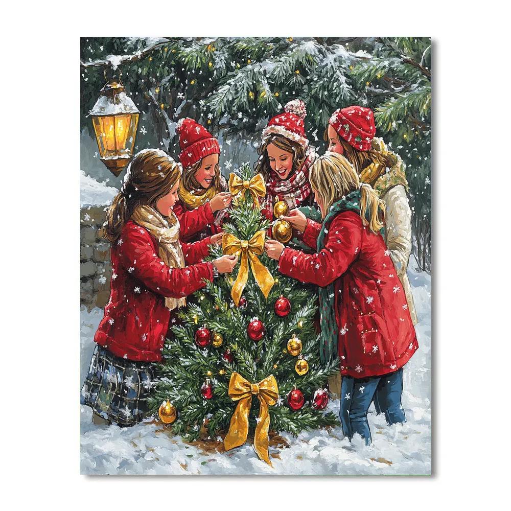 Ornament Swap At The Tree Farm paint by color