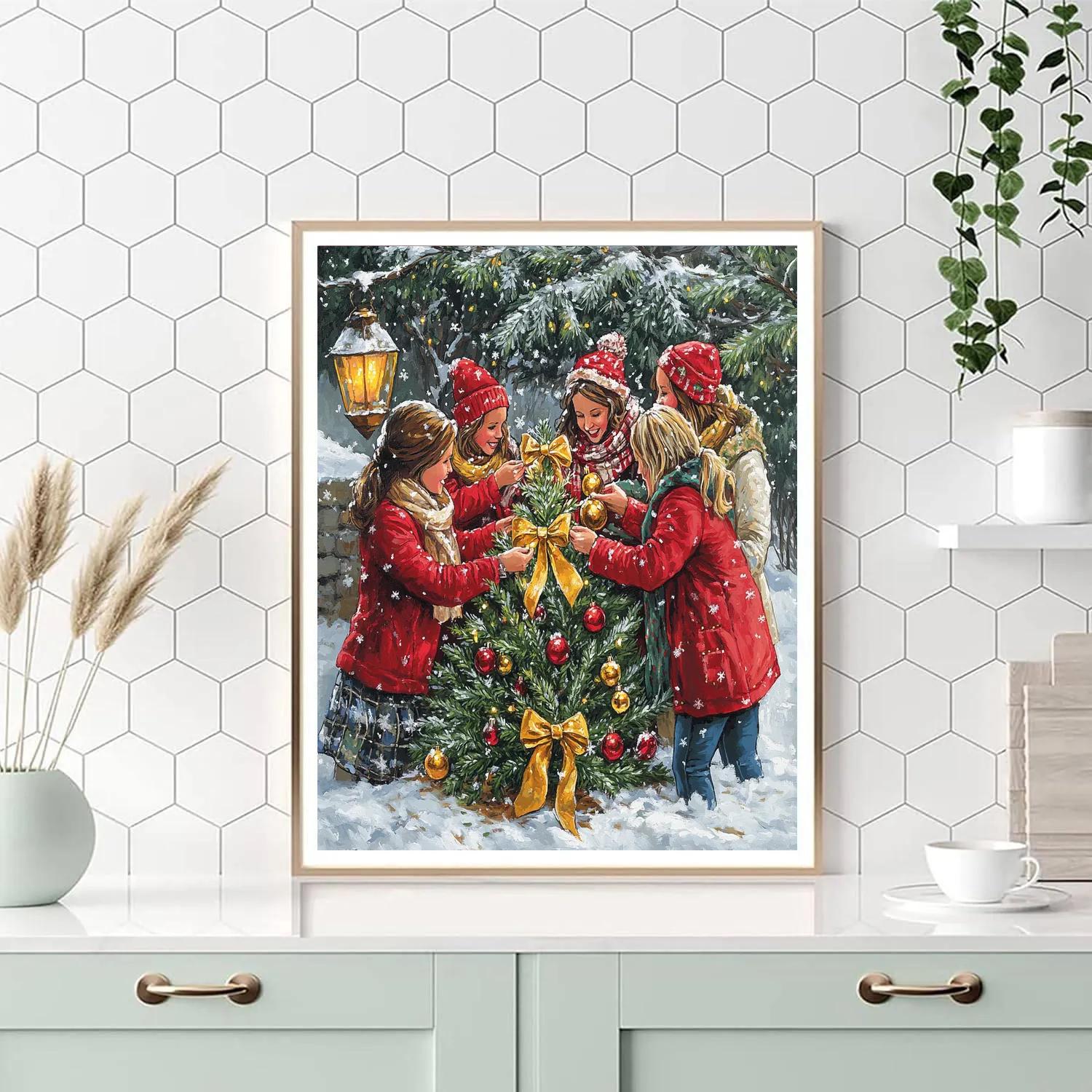 Ornament Swap At The Tree Farm paint by color