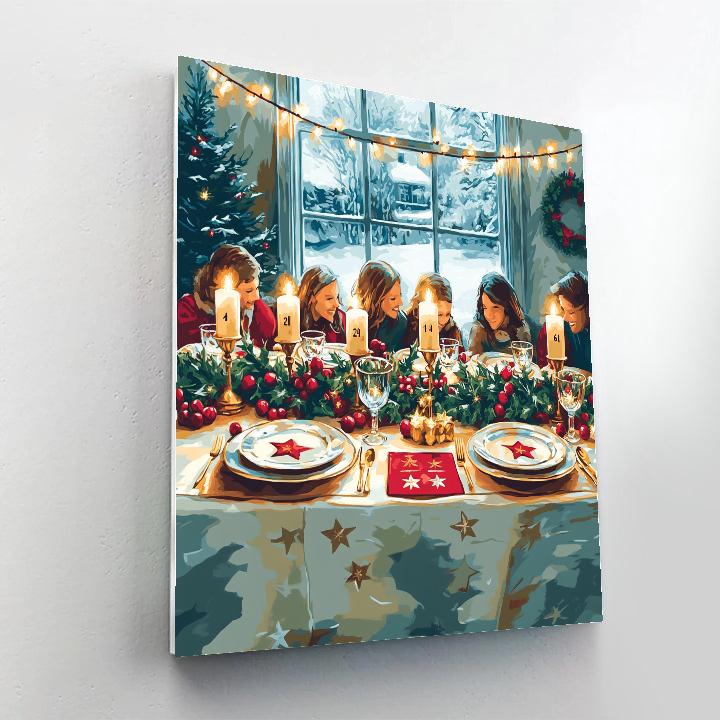 Ribboned Feast At Long Table DIY paint by numbers