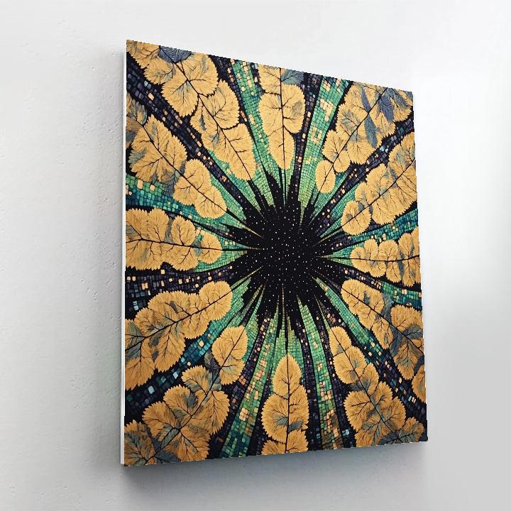 Gustav Klimt Inspired Golden Aurora Canopy paint by numbers