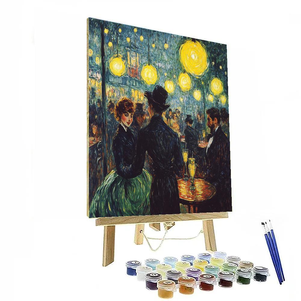 Henri De Toulouse Lautrec Inspired Night Cafe Dancers DIY paint by numbers