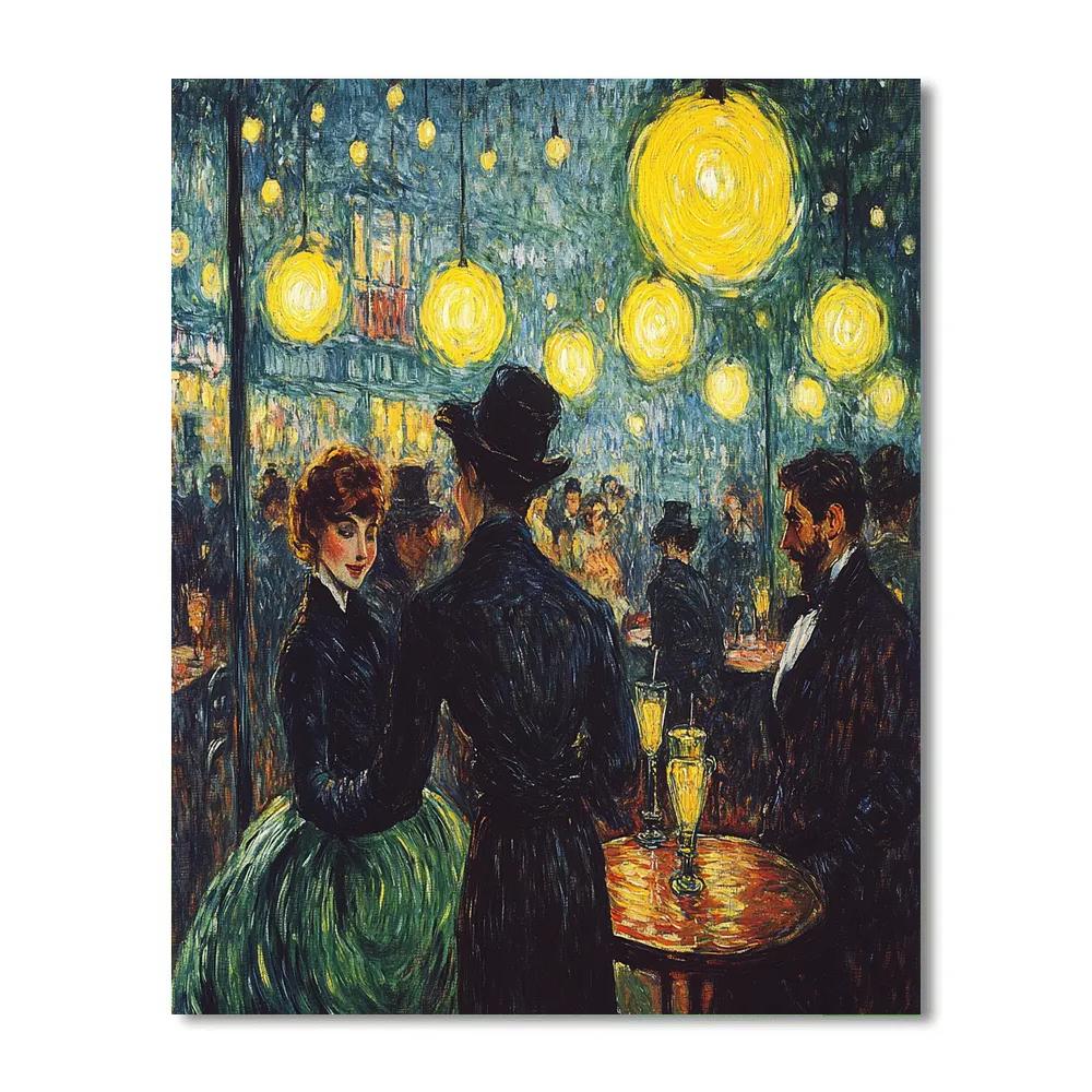 Henri De Toulouse Lautrec Inspired Night Cafe Dancers DIY paint by numbers