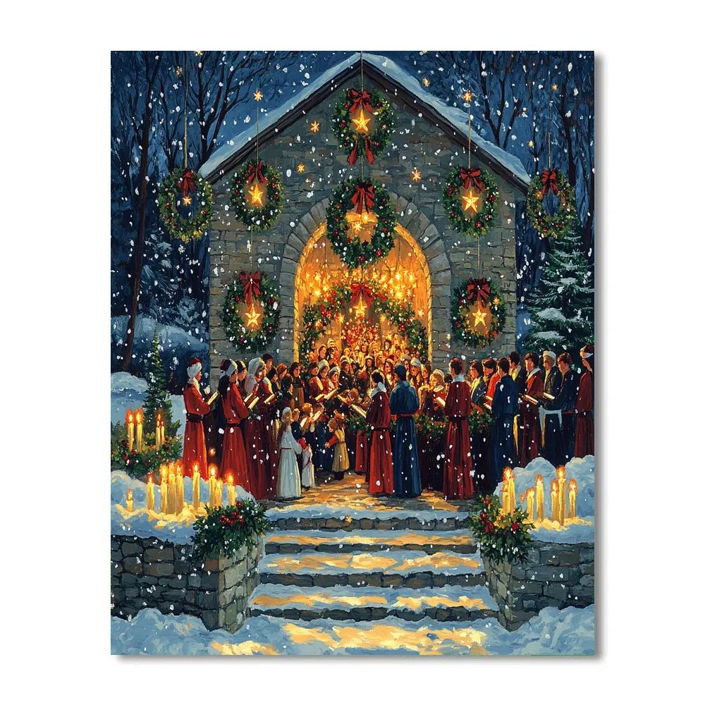 Midnight Mass Doorway Glow Numbered painting kits
