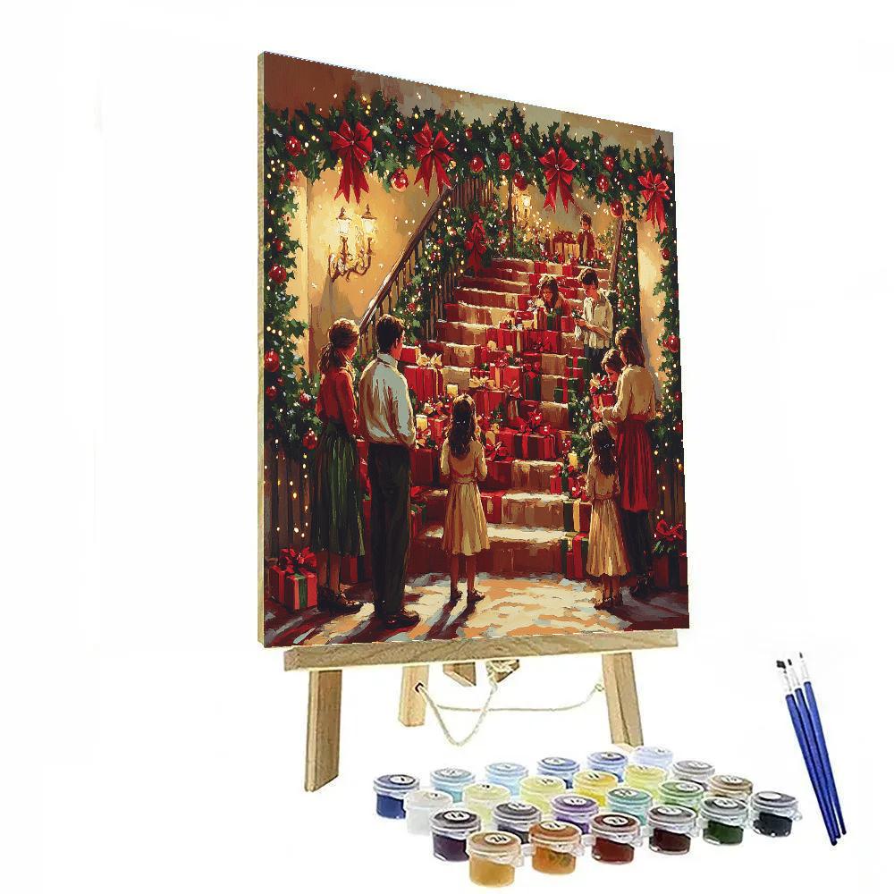 Gifts Beneath The Stair Garland paint by numbers