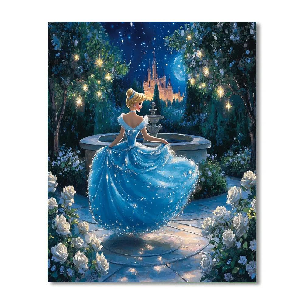 Cinderella Moonlit Garden Dance Disney Inspired Paint by numbers kits