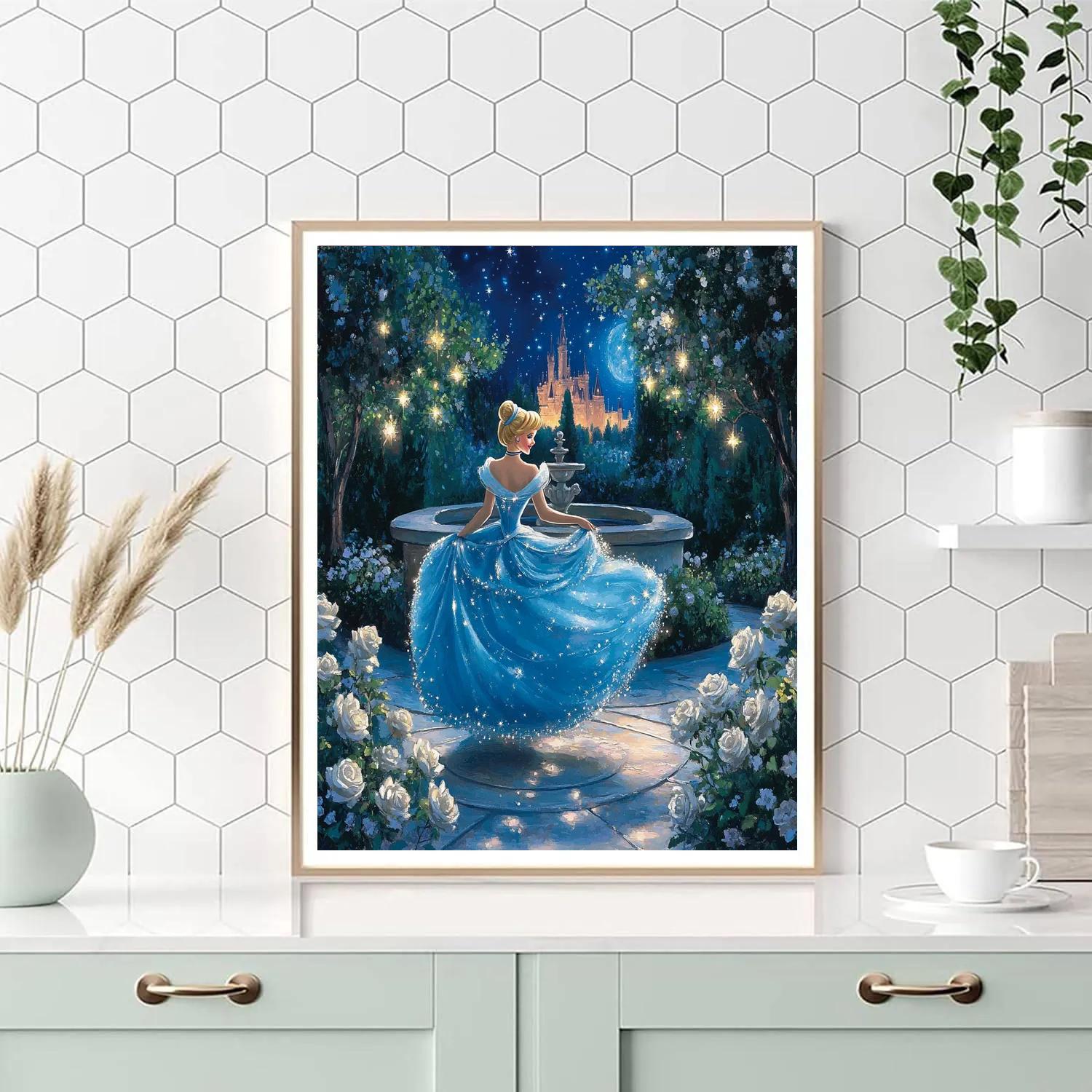 Cinderella Moonlit Garden Dance Disney Inspired Paint by numbers kits