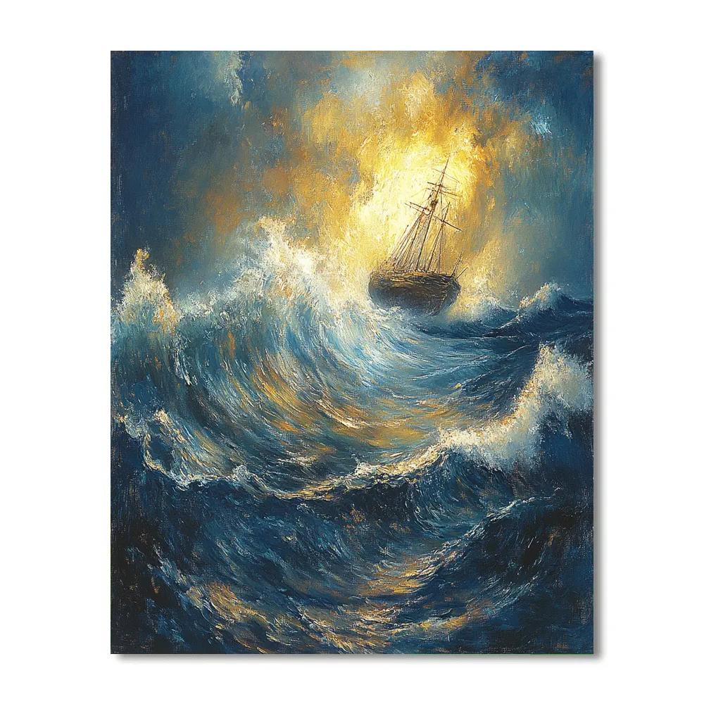 JMW Turner Inspired Tempest At Sea Paint by numbers kits