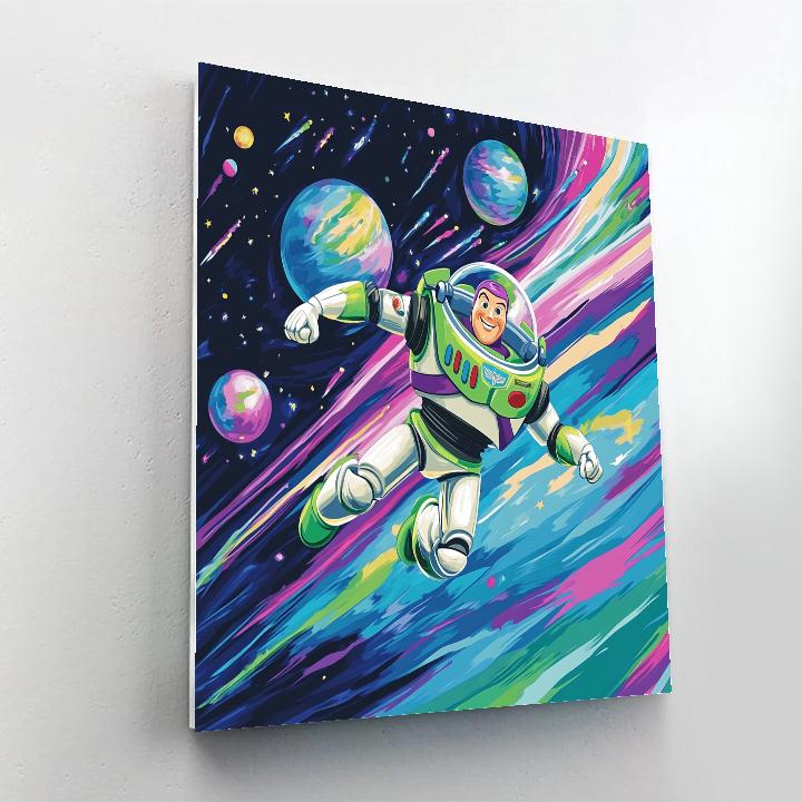 Buzz Lightyear Comet Trail Chase Disney Inspired DIY paint by numbers