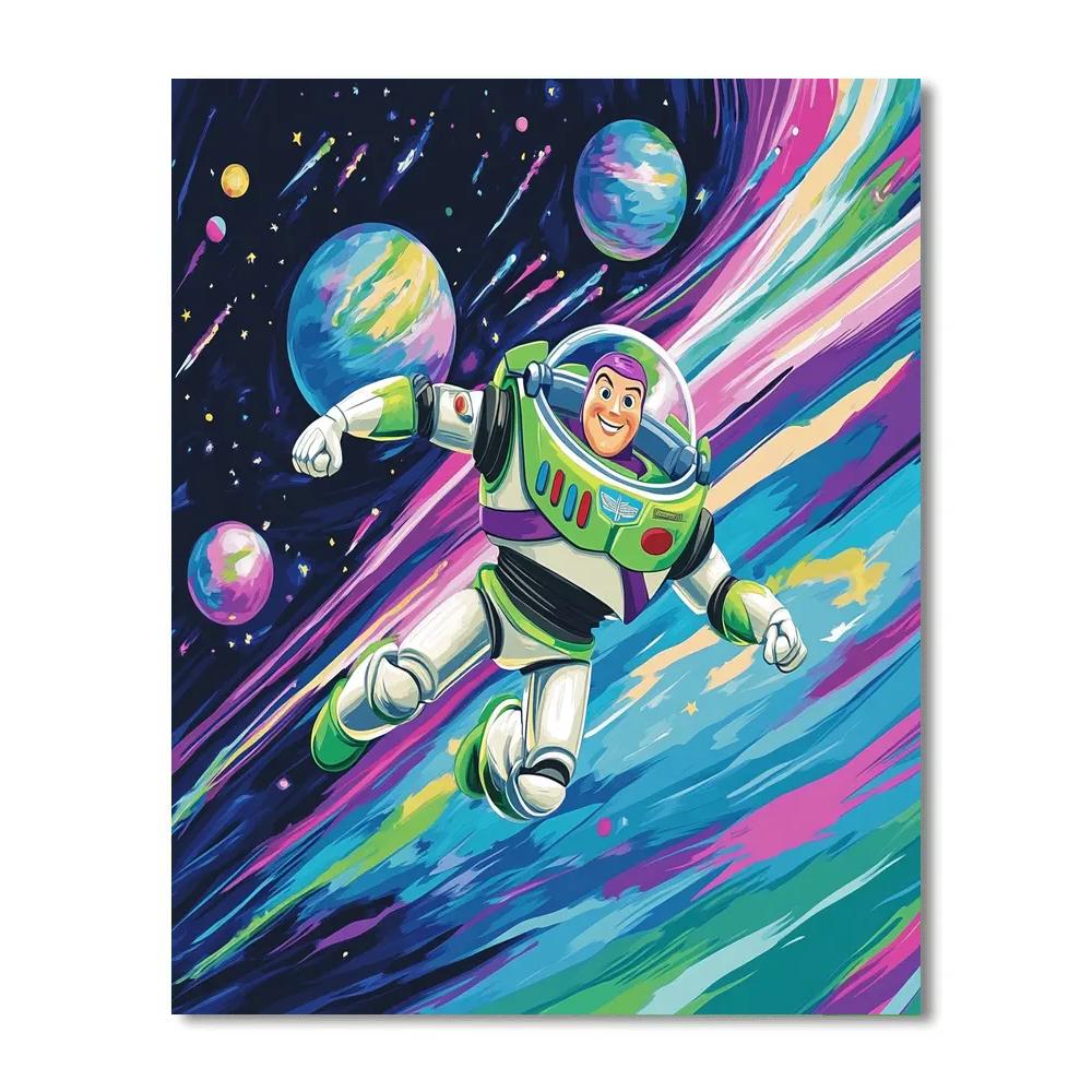 Buzz Lightyear Comet Trail Chase Disney Inspired DIY paint by numbers