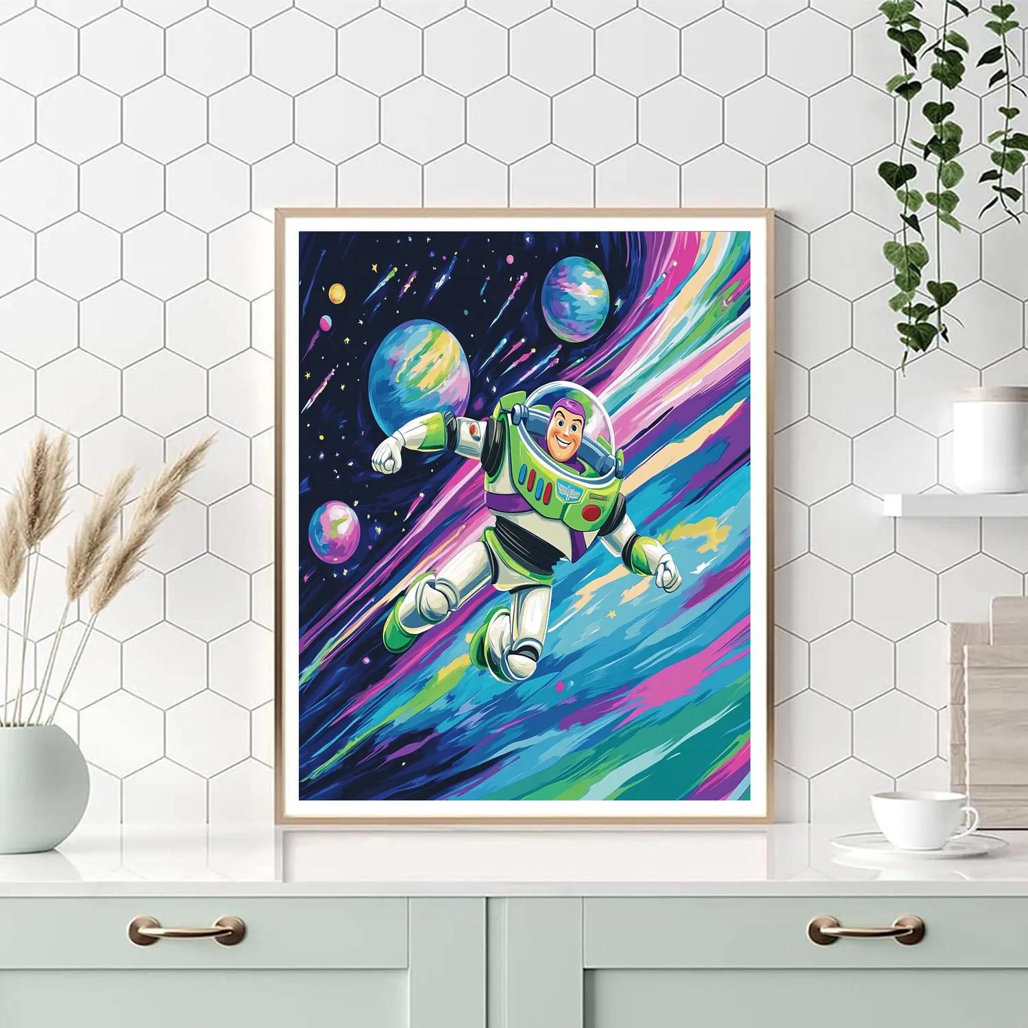 Buzz Lightyear Comet Trail Chase Disney Inspired DIY paint by numbers