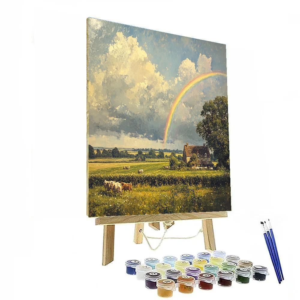 John Constable Inspired Country Rainbow DIY paint by numbers