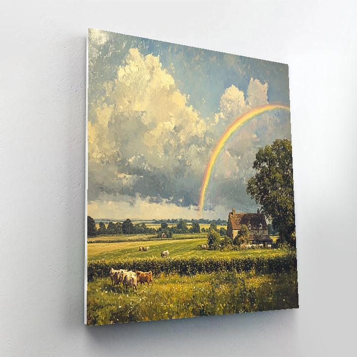 John Constable Inspired Country Rainbow DIY paint by numbers