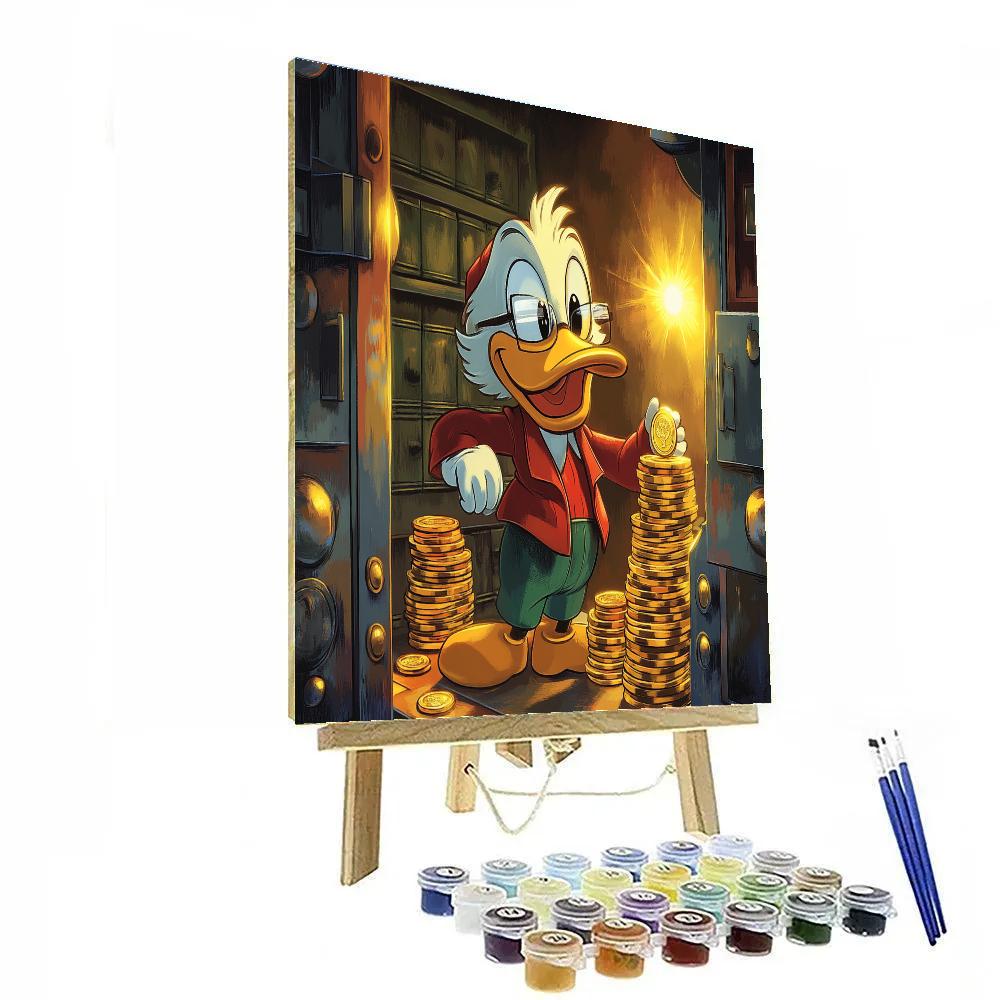 Scrooge McDuck Golden Vault Discovery Disney Inspired Number painting