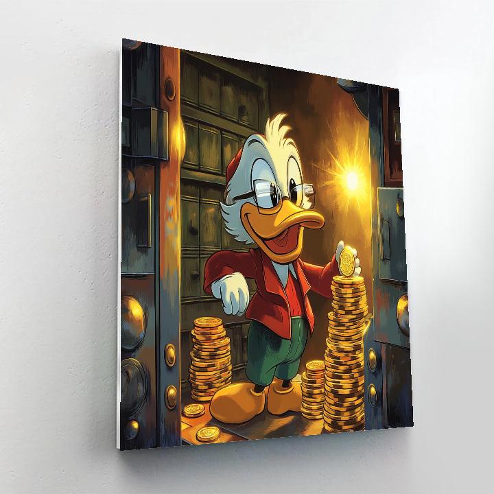 Scrooge McDuck Golden Vault Discovery Disney Inspired Number painting