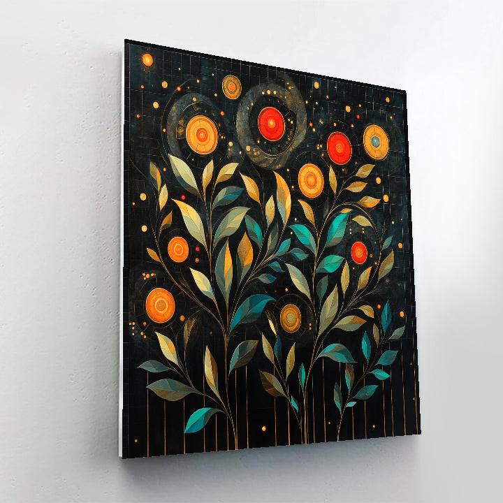 Gustav Klimt Inspired Night Garden Of Embers Painting by numbers kit