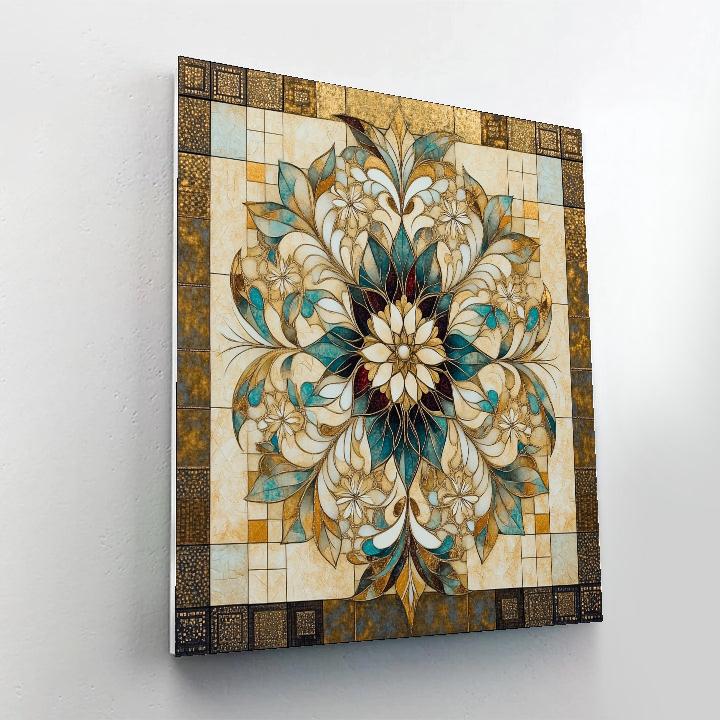 Gustav Klimt Inspired Celestial Vine Mandala DIY paint by numbers