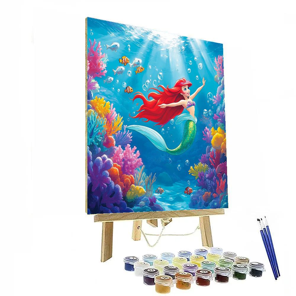 Ariel Coral Reef Melody Disney Inspired paint by color