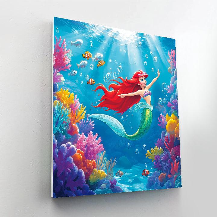 Ariel Coral Reef Melody Disney Inspired paint by color