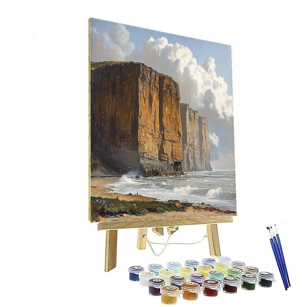 Gustave Courbet Inspired Rocky Coastal Cliffs Painting by numbers kit