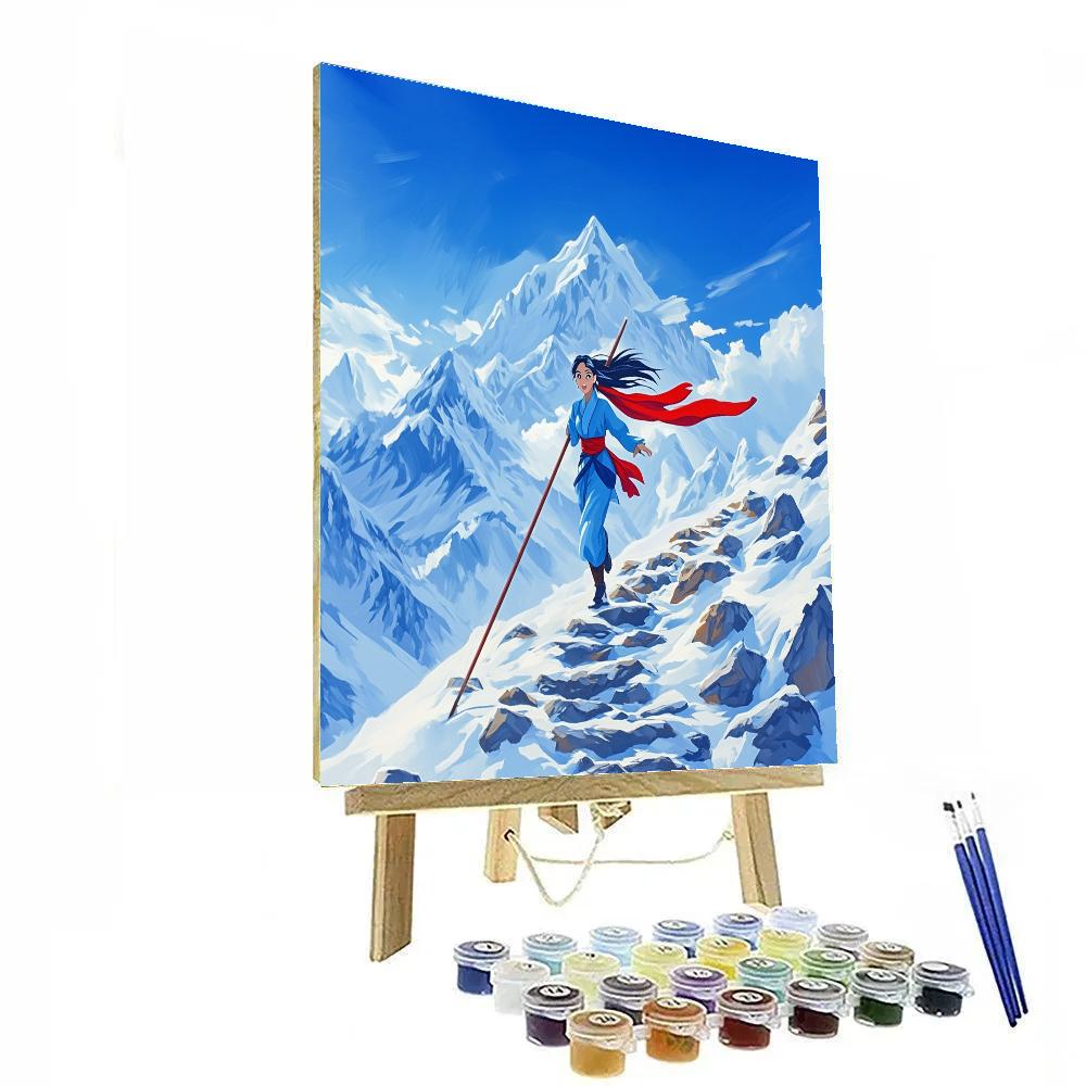 Mulan Mountain Training Ascent Disney Inspired Number painting