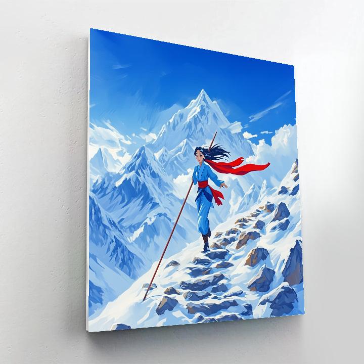 Mulan Mountain Training Ascent Disney Inspired Number painting