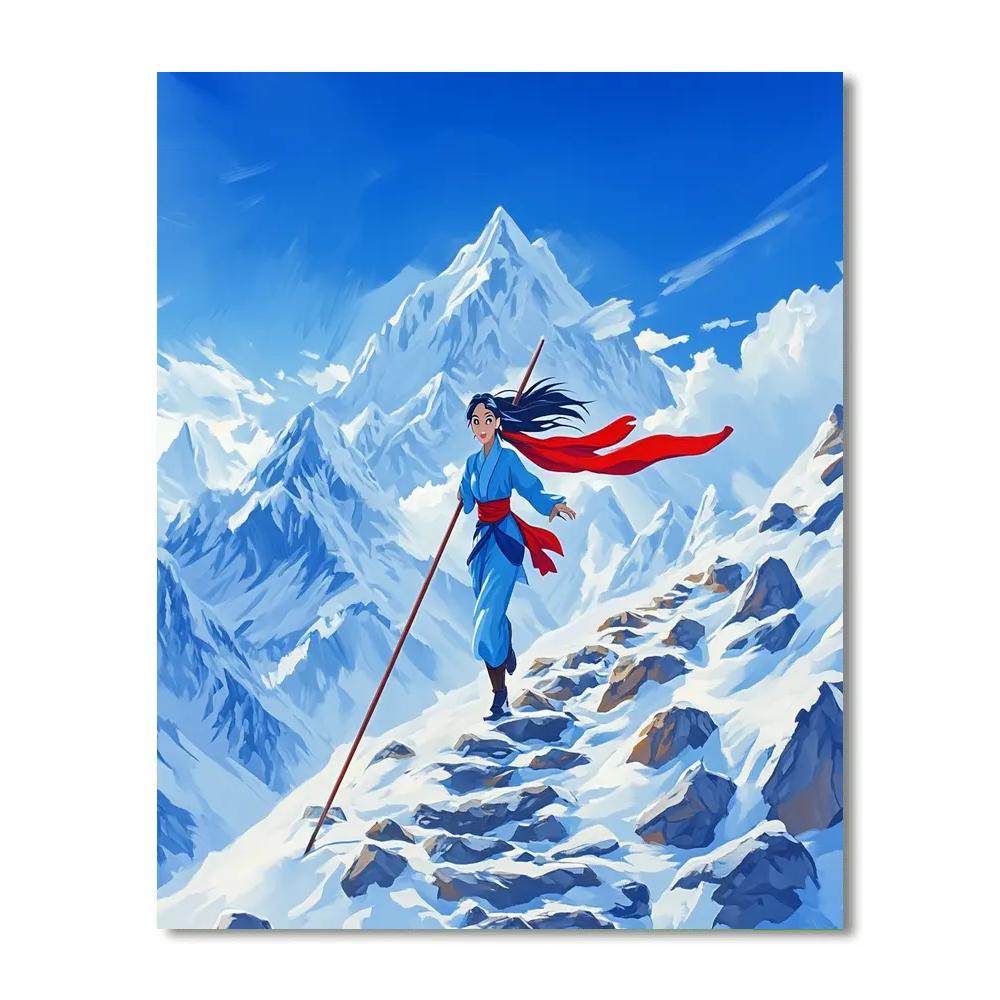 Mulan Mountain Training Ascent Disney Inspired Number painting