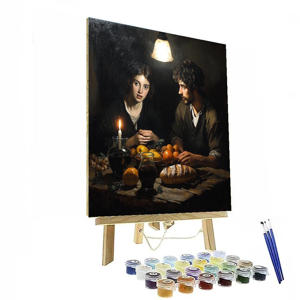 Caravaggio Inspired Supper In A Tavern DIY paint by numbers