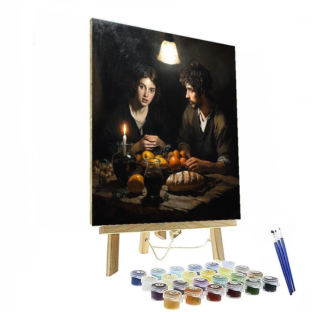 Caravaggio Inspired Supper In A Tavern DIY paint by numbers