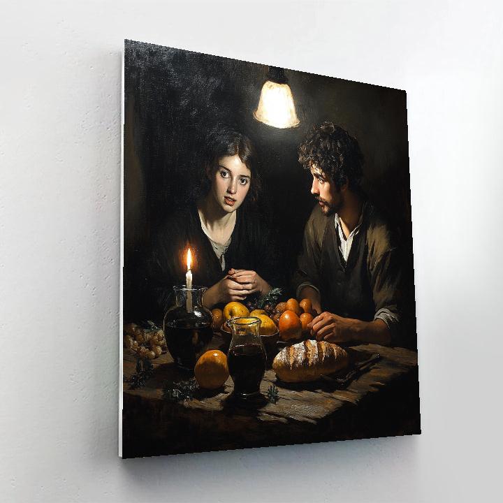 Caravaggio Inspired Supper In A Tavern DIY paint by numbers