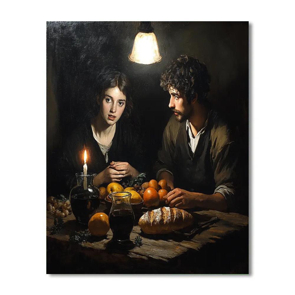 Caravaggio Inspired Supper In A Tavern DIY paint by numbers