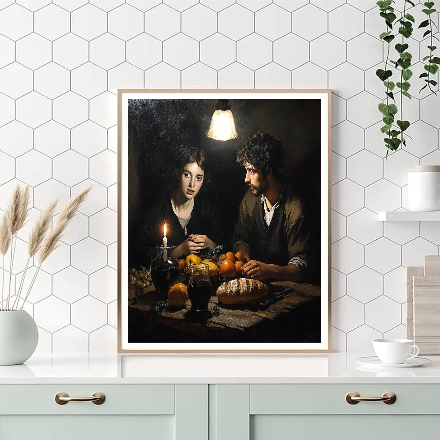 Caravaggio Inspired Supper In A Tavern DIY paint by numbers